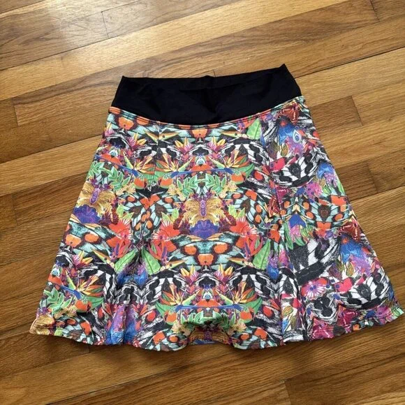 Dona Jo Women's Skorts Multicolor Tropical Active Tennis Golf Size 1 - Picture 2 of 5